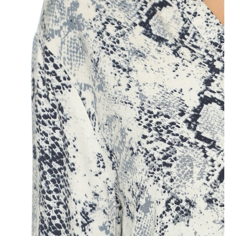 Soft Joie Dane Snake Print Button Down Blouse - image 4